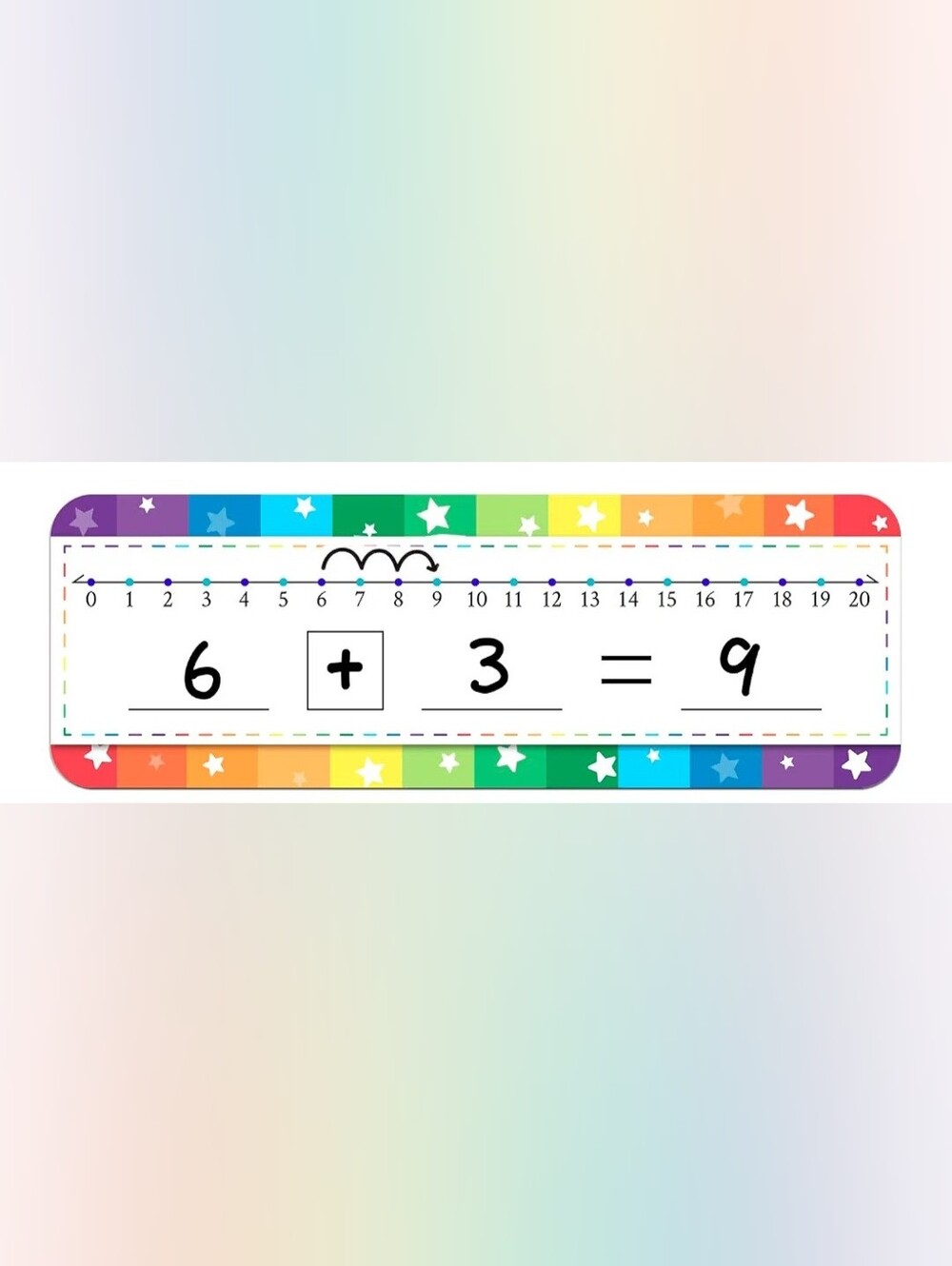 Kids Math Counting Practice Dry Erase Card Nwot